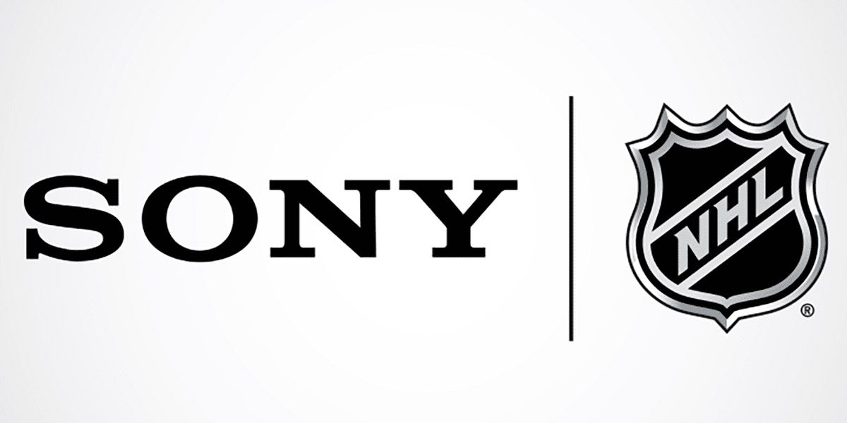 Sony and the NHL logos